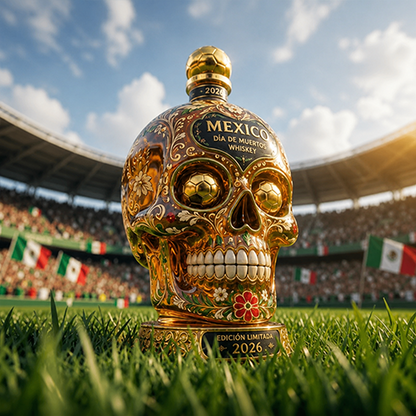 ⚽🇲🇽Mexico 2026 Día de Muertos Whiskey Bottle