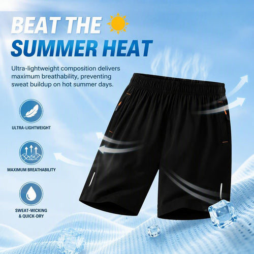 👖☀️ Summer Casual Men’s solid-color shorts with zippered pockets