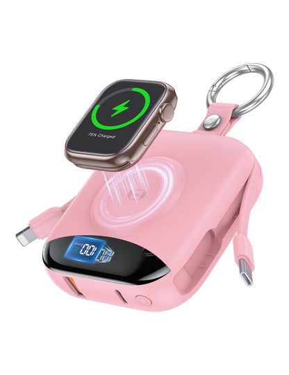 🔥 Hot sell 50% OFF-🔋 10,000mAh 3-in-1 Magnetic Power Bank with Built-In Cables