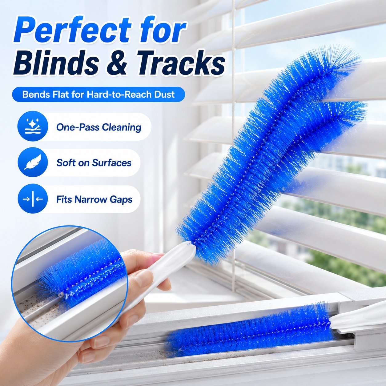 Bendable Microfiber Head,Reusable Dust Remover