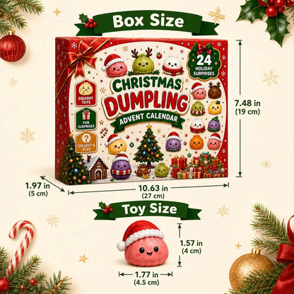🎄 2026 Christmas Advent Calendar: Mini Dumpling Squishies, 24 Days of Squishy Stress Relief 🥟❄️