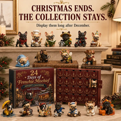 ⏳Last Day 49% OFF – 🐶 24-Day French Bulldog Christmas Advent Calendar | 24 Unique Collectible Frenchie Characters with Different Outfits, Personalities & Daily Holiday Surprises 🎄