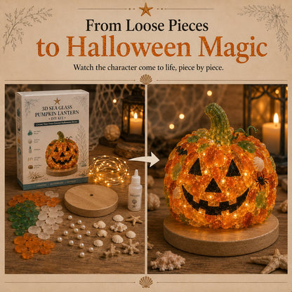 💯⏳49% OFF – 🎃 Beginner-Friendly DIY Lighted Sea Glass Halloween Character Kit Collection | Complete Kit with Sea Glass Pieces, LED Lights & Step-by-Step Guide Included 💕