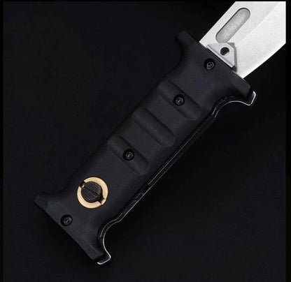 D2 Button Lock Folding Knife