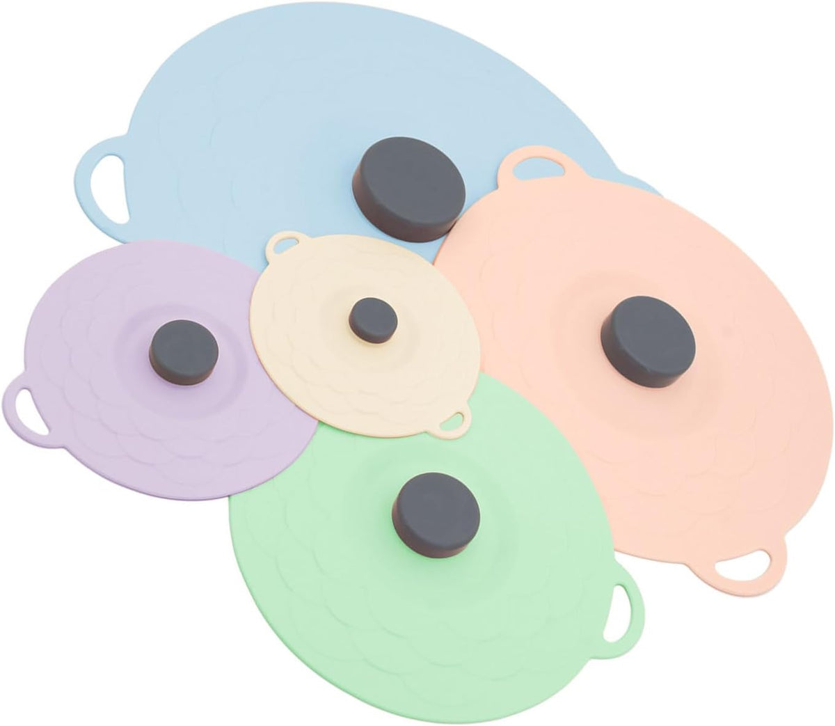 5 Pcs Non-Slip Silicone Suction Container with Lid