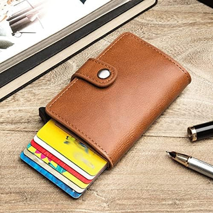 Pop-Up Aluminum Metal RFID Blocking Slim Card Holder Wallet