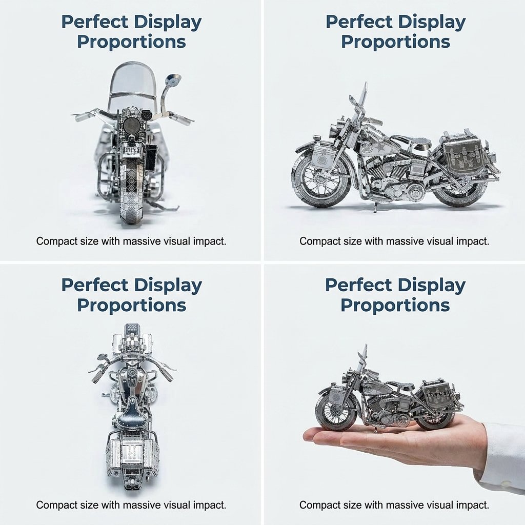 🔥HOT SALE🔥Silver Motorcycle 3D Metal Assembly Puzzle