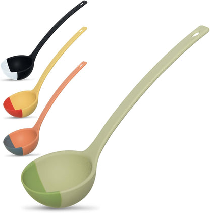 Silicone Spoon - Colorful Silicone Spatula Ladle with a Soft Top to Mold to your Pots & Pans