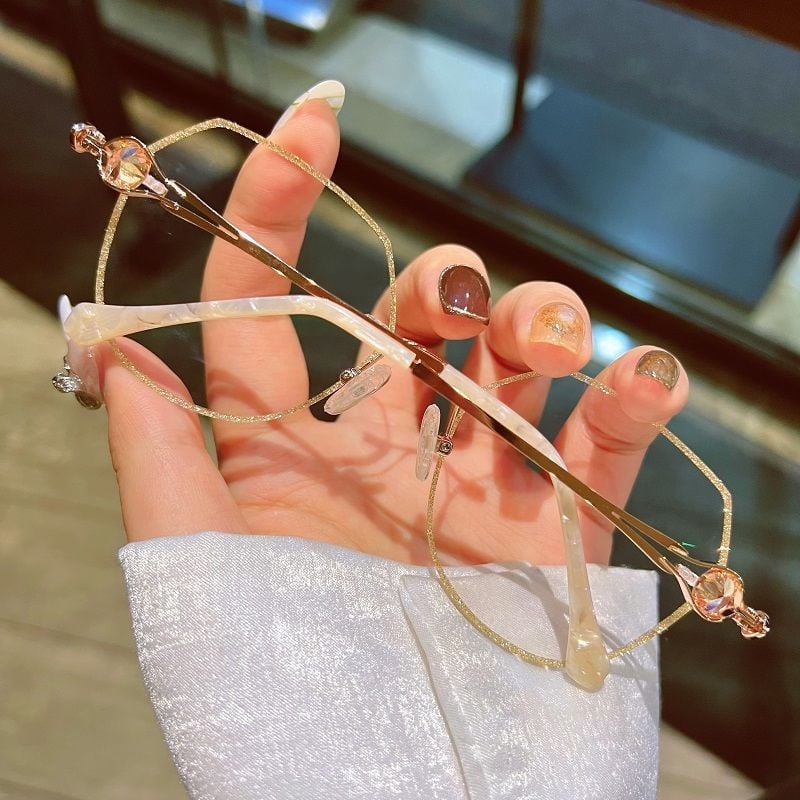 🌟WOMEN'S DIAMOND RIMLESS ANTI-BLUE LIGHT PRESBYOPIA GLASSES