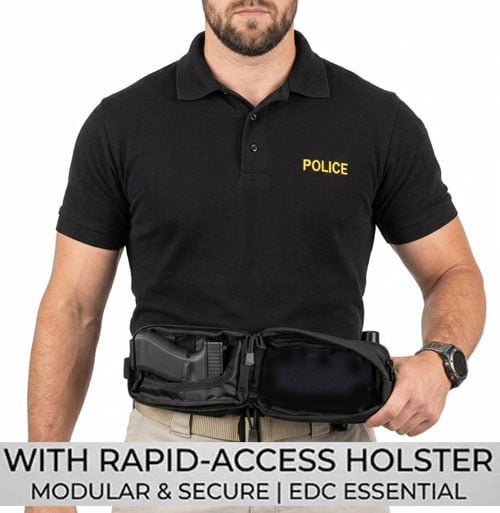 Multifunctional Concealed Carry Hip Bag & Rapid-Access Holster