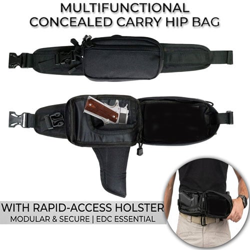 Multifunctional Concealed Carry Hip Bag & Rapid-Access Holster