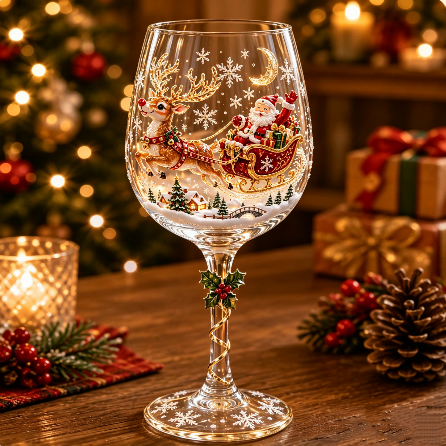 🎁✨Christmas 3D Wine Glass Collection Gift Box Set