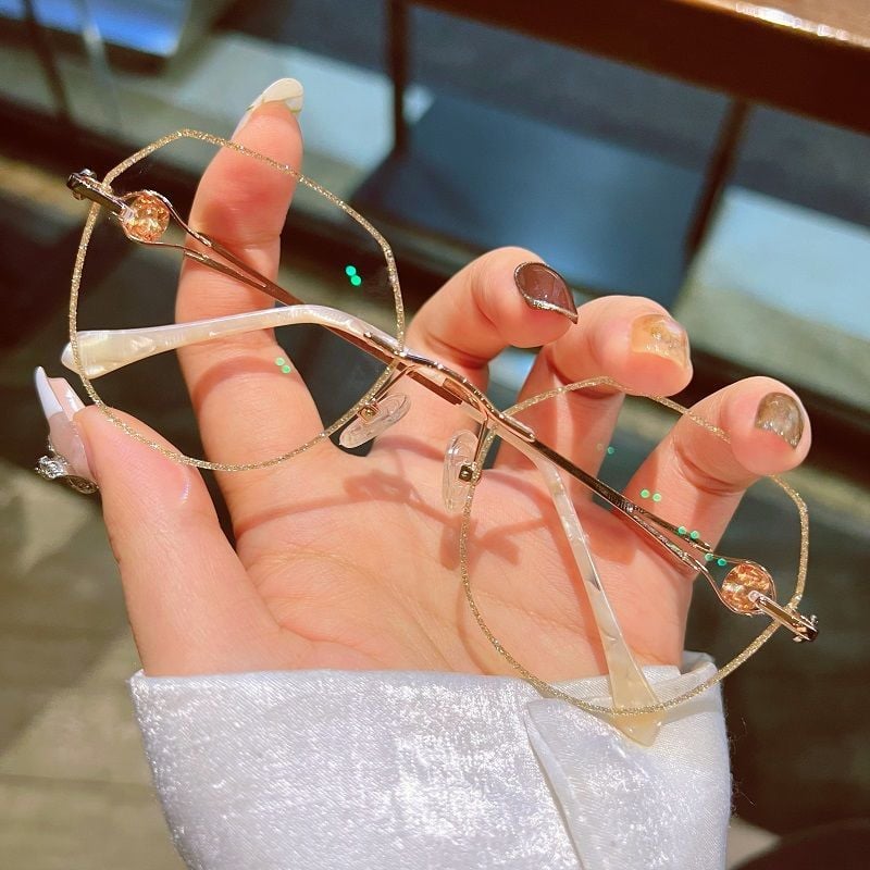 🌟WOMEN'S DIAMOND RIMLESS ANTI-BLUE LIGHT PRESBYOPIA GLASSES