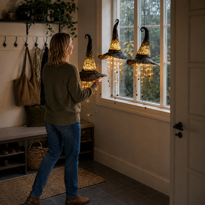 🌟Lighted Witch Hat Hanging Chime
