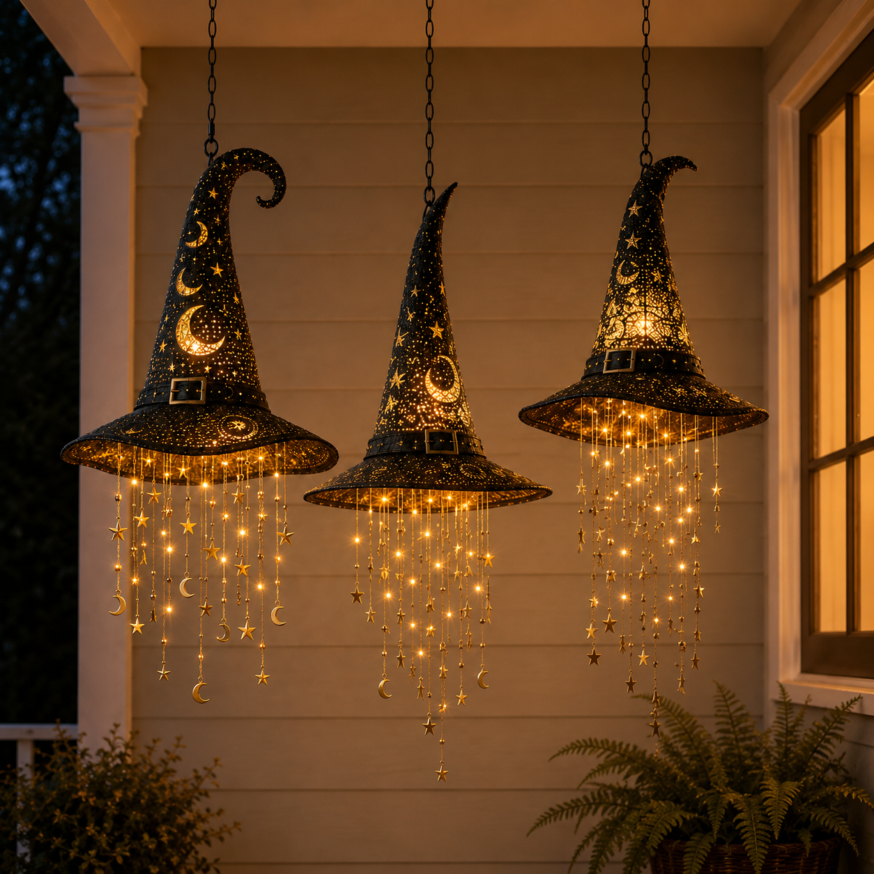 🌟Lighted Witch Hat Hanging Chime