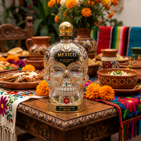 ⚽🇲🇽Mexico 2026 Día de Muertos Whiskey Bottle