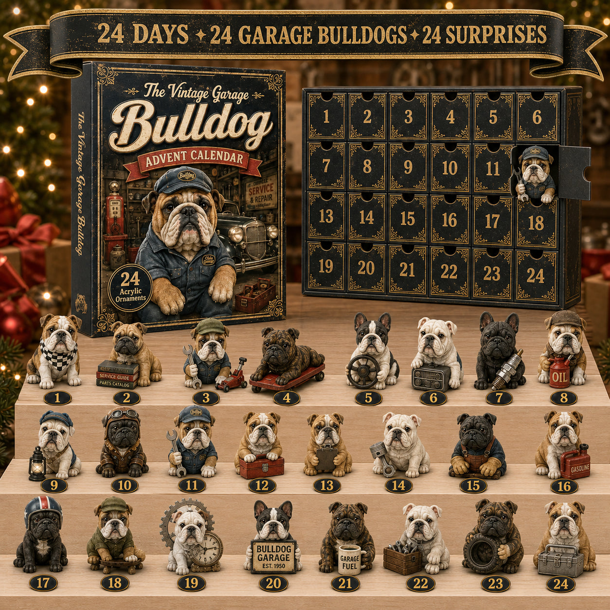 🔧 Vintage Garage Bulldog Advent Calendar 2026 – 24 Days of Classic Bulldog Garage Surprises