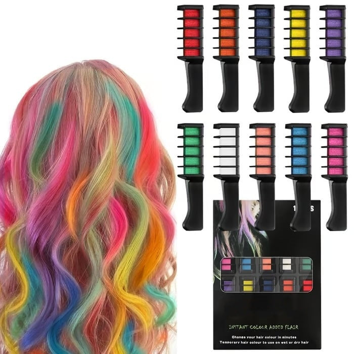 10-Color Vibrant Hair Dye Stick