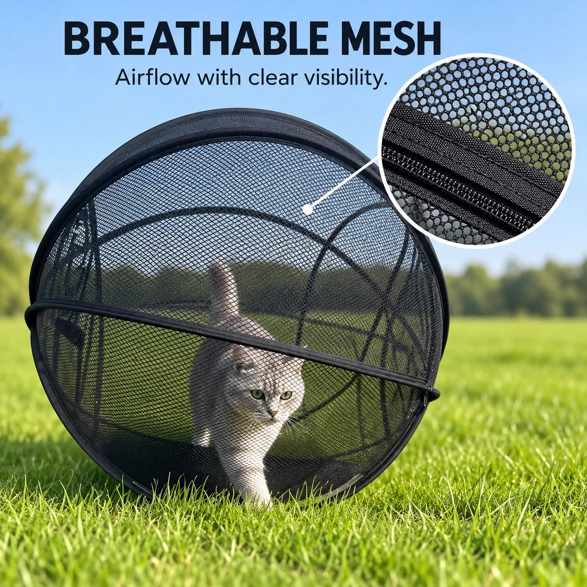 🐱360° Panoramic Pop-Up Rolling Cat Playpen Ball🐾
