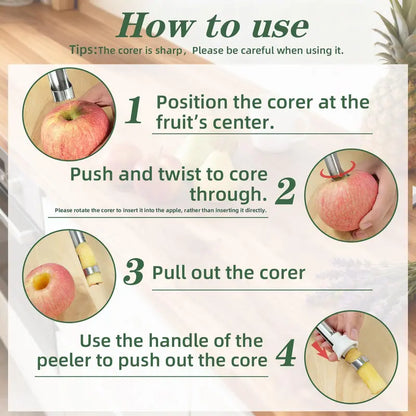 2 in 1 Apple Corer and Peeler