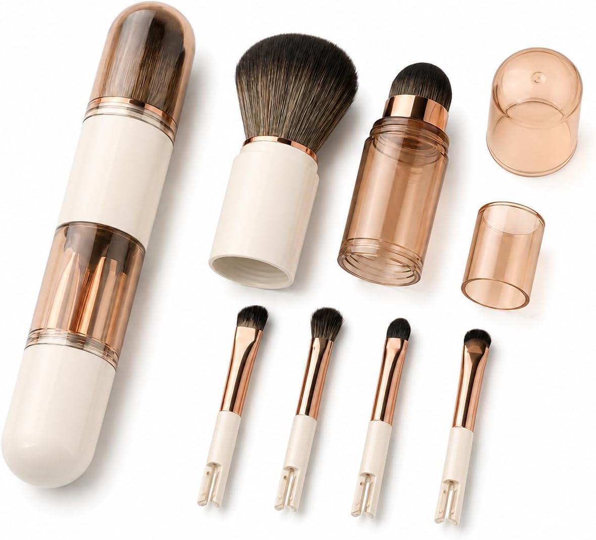 6-in-1 Portable Makeup Brush Set – Beauty Essentials On the Go