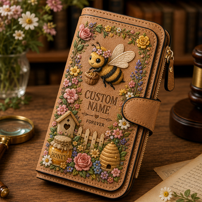 🌸 Personalized Garden Embossed Wallet - Perfect Gift For Her 🌿