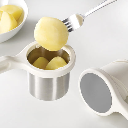 🥔Effortless Twist Potato Ricer — Soft-Grip Stainless Steel Masher for Weak Hands & Arthritis