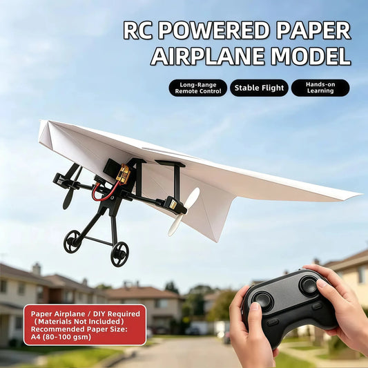 ✈️ RC Paper Airplane Power Kit – Remote Control STEM Flying Toy 🚀