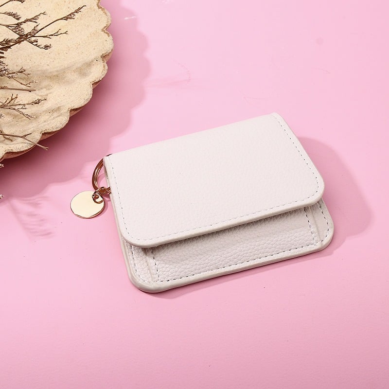 💖🌹RFID Short Wallets for Women – Fashionable Card Holder with Key Ring & Coin Purse