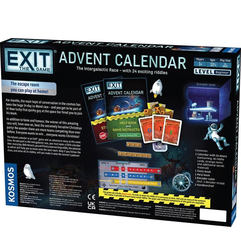 🎄⏱️Christmas Escape Room Advent Calendar – 24 Days of Space-Themed Riddles, Puzzles & Holiday Surprises(📦Buy 2 Free Shipping)