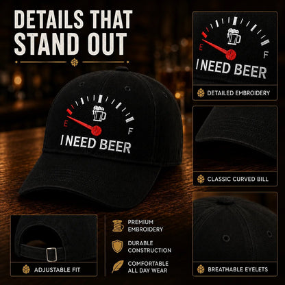⏰ LAST DAY 50% OFF 🔥 "I Need Beer" Cap – The Ultimate Pub & Weekend Icebreaker! 😂