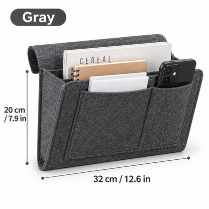 🛏️ Bedside Hanging Organizer — Multi-Pocket Storage for Bed & Sofa