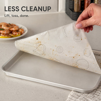 Recipe‑Printed Baking Paper Convenient Home Oven Cooking Sheet