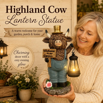 🐮 Solar Powered Highland Cow Light – Waterproof Outdoor Garden & Patio Decor 💡✨