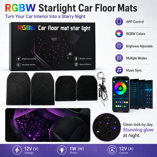 ✨ LED Starlight Car Floor Mats — Light Up Every Drive in Style! 🚗🌌