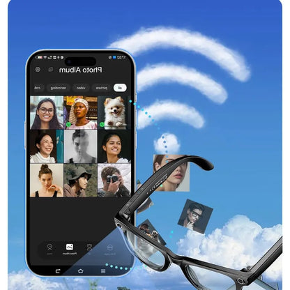 Smart AI Translation Camera Bluetooth Glasses—8 MP Pixels, 160+ Languages, Real-Time Translation