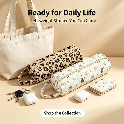 🔥 Quilted Travel Organizer Pouch – Cute, Spacious & Easy to Carry