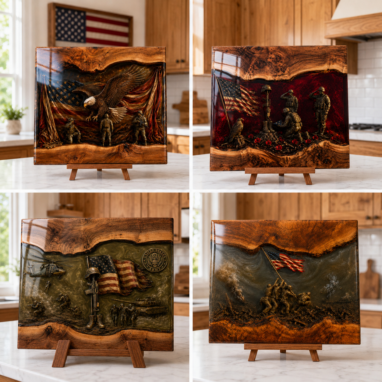❤️🎖️Handcrafted Veteran Memorial Display Boards(Ryan Handmade®) - Only 11 Left