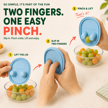Snack & Grab Fruit Container – Built-In Finger Tongs for Less-Mess Snacking 🍇