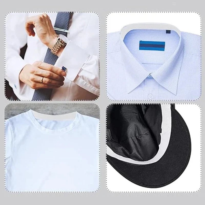 💄👔Disposable Shirt Collar Protectors - Absorbent Sweat Pads