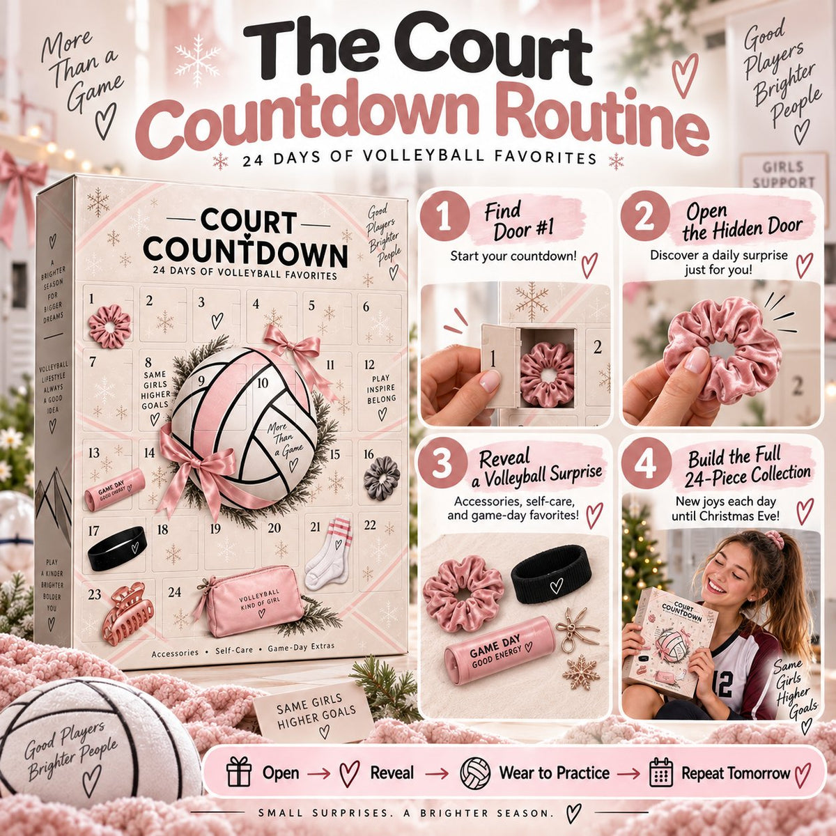 🏐 24 Days. 24 Surprises. One Volleyball-Obsessed Christmas. — 2026 Court Countdown Mystery Box
