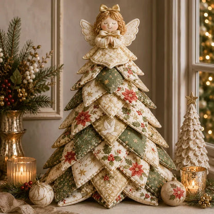 🔥LAST DAY 50% OFF - 🎄🧵DIY Quilted Christmas Tree Kit – Handmade Fabric Holiday Tabletop Tree Decor