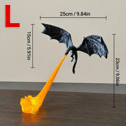 🔥Last Day: 40% OFF🔥 Firebreathing Dragon Book Nook | Realistic Flame Fantasy Shelf Decor