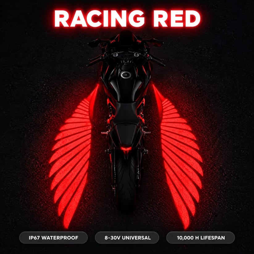 🏍️Angel Wing Motorcycle LED Projector Lights