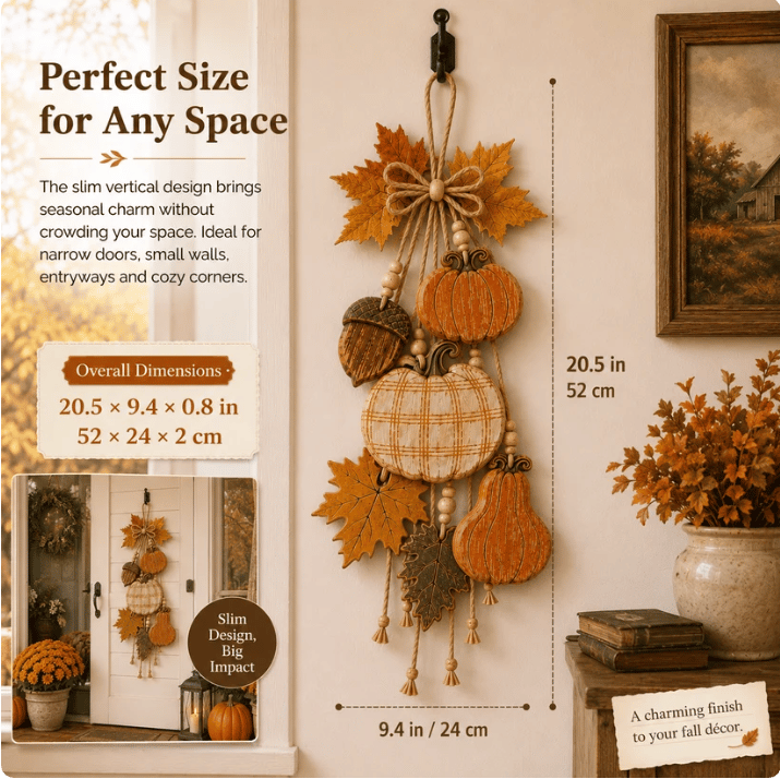 Rustic Harvest WoodenDoor Hanger