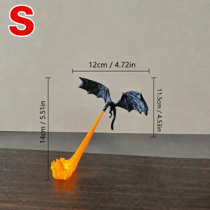 🔥Last Day: 40% OFF🔥 Firebreathing Dragon Book Nook | Realistic Flame Fantasy Shelf Decor