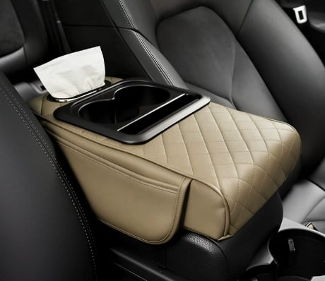 ⚡Waterproof PU Leather Car Armrest Cushion | Anti-Slip Auto Console Protector Mat