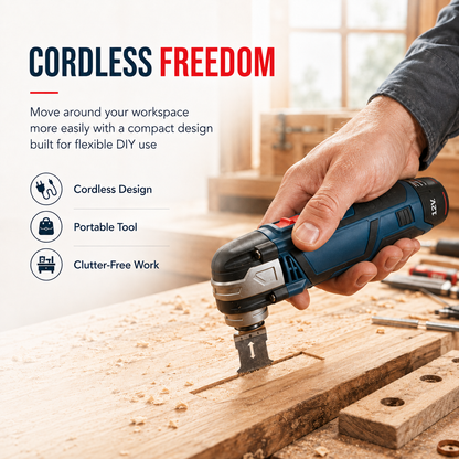 🔥🔧 12V Cordless Precision Cutter – Compact Multi-Function DIY Detail & Plunge Cutting Tool