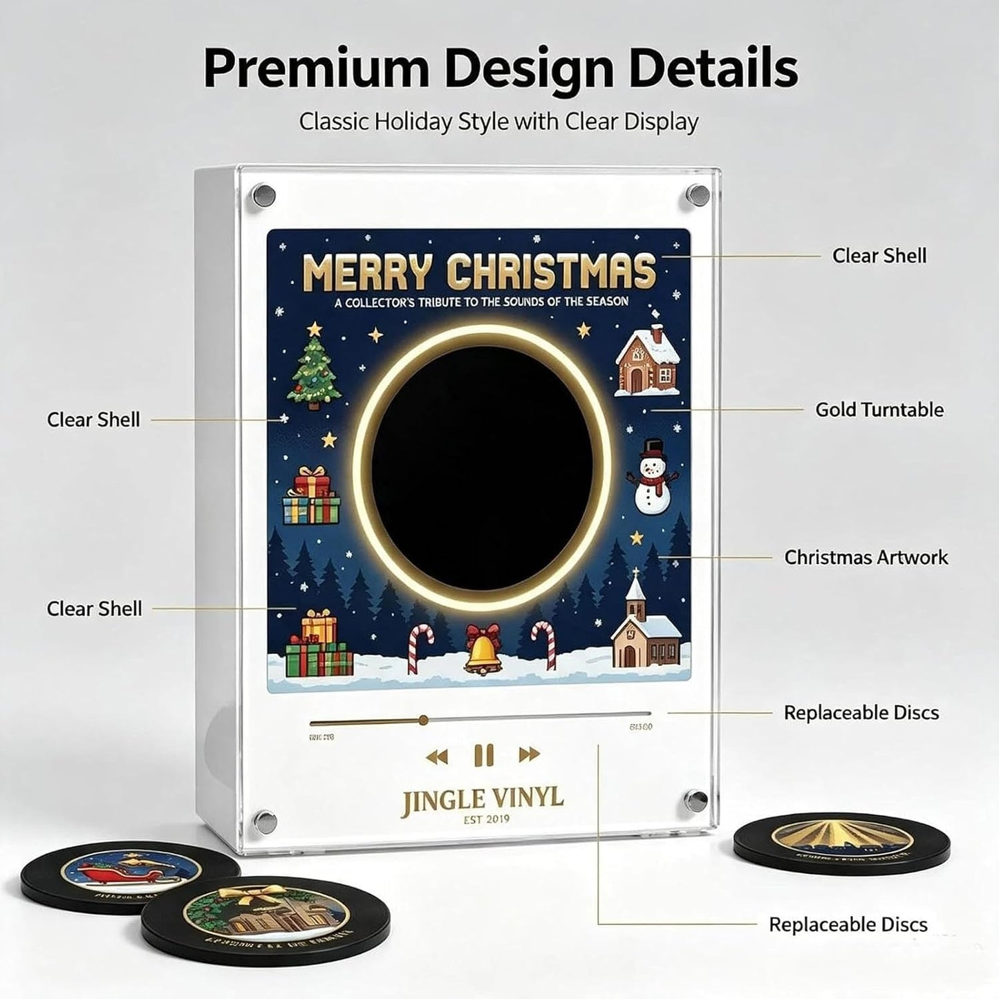 💽Christmas Magnetic Music Player Set Magnets for Refrigerator