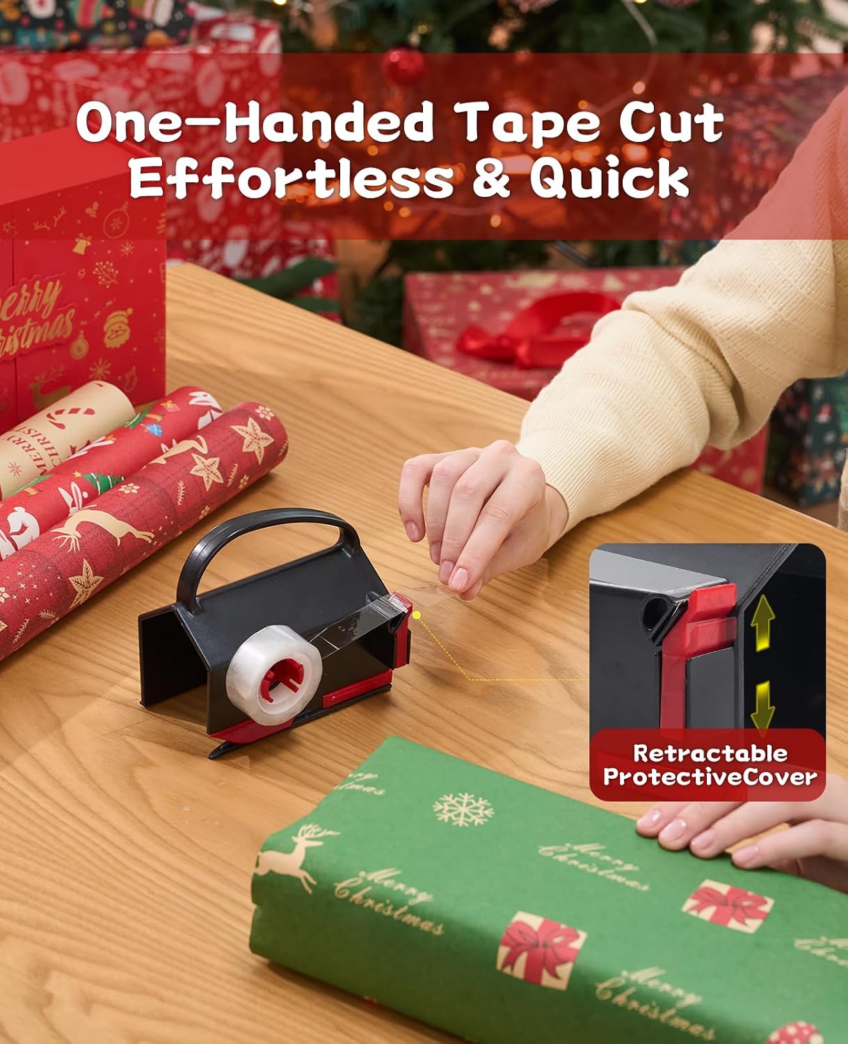 Wrapping Paper Cutter & Tape Dispenser